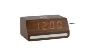 KARLSSON Wecker Retro Light LED Dark wood veneer kaufen Schweiz | Mediatech.ch