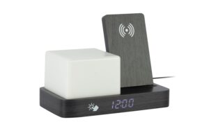 KARLSSON Wecker Retro Night Light LED Black wood veneer kaufen Schweiz | Mediatech.ch