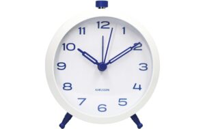 KARLSSON Wecker Button Retro White with cobalt blue kaufen Schweiz | Mediatech.ch