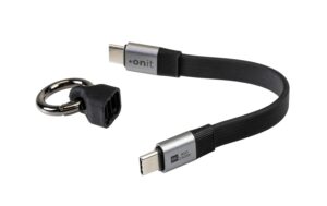 onit Schlüsselanhänger Flat USB-C black Ladekabel USB 4 V2 80G 240W 8K@60Hz 0.13m kaufen Schweiz | Mediatech.ch