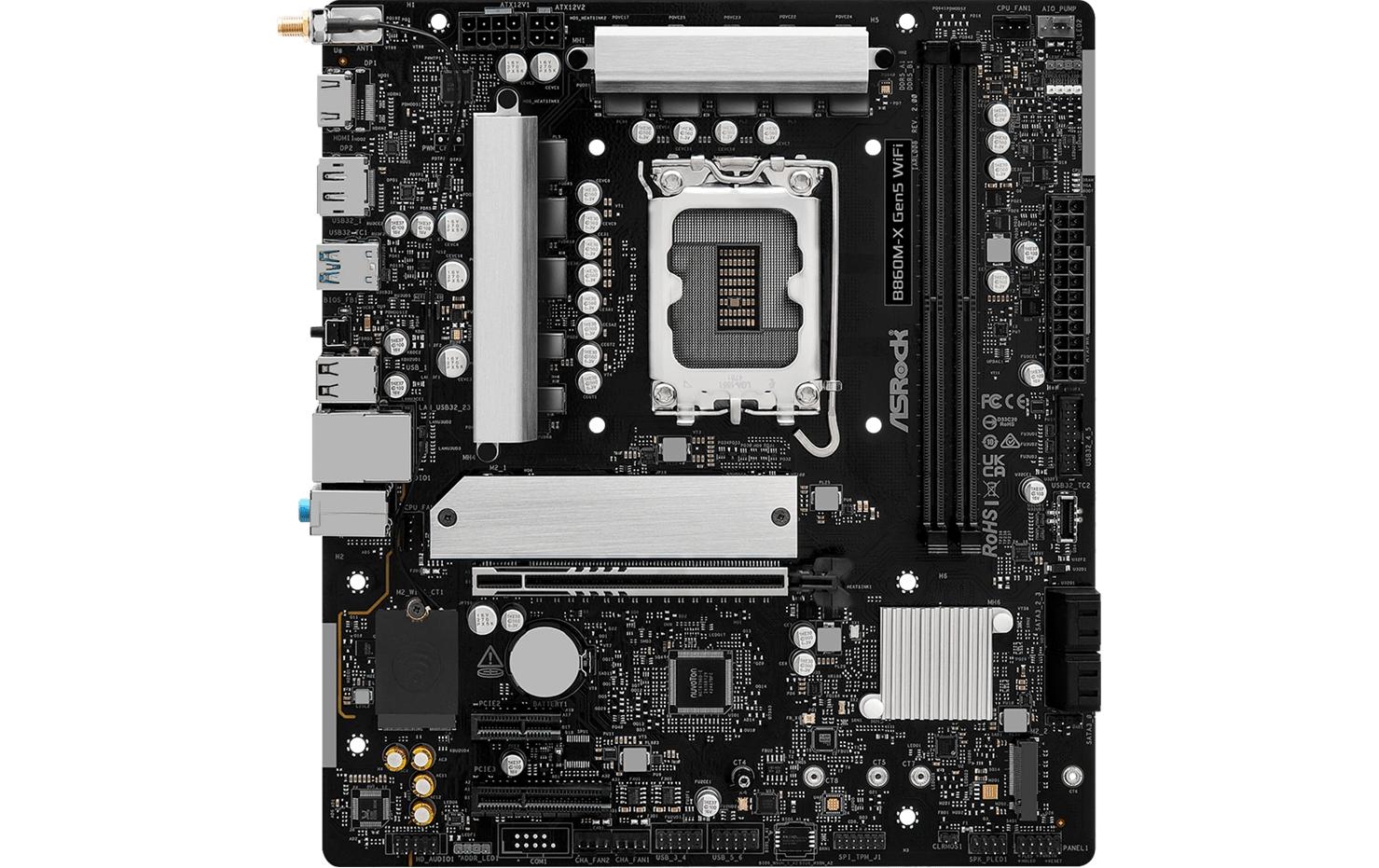 2044747_1 - Mediatech ASRock B860M-X GEN5 WIFI, mATX, LGA1851 Intel B860, LGA1851, 2x DDR5, PCIe 5.0