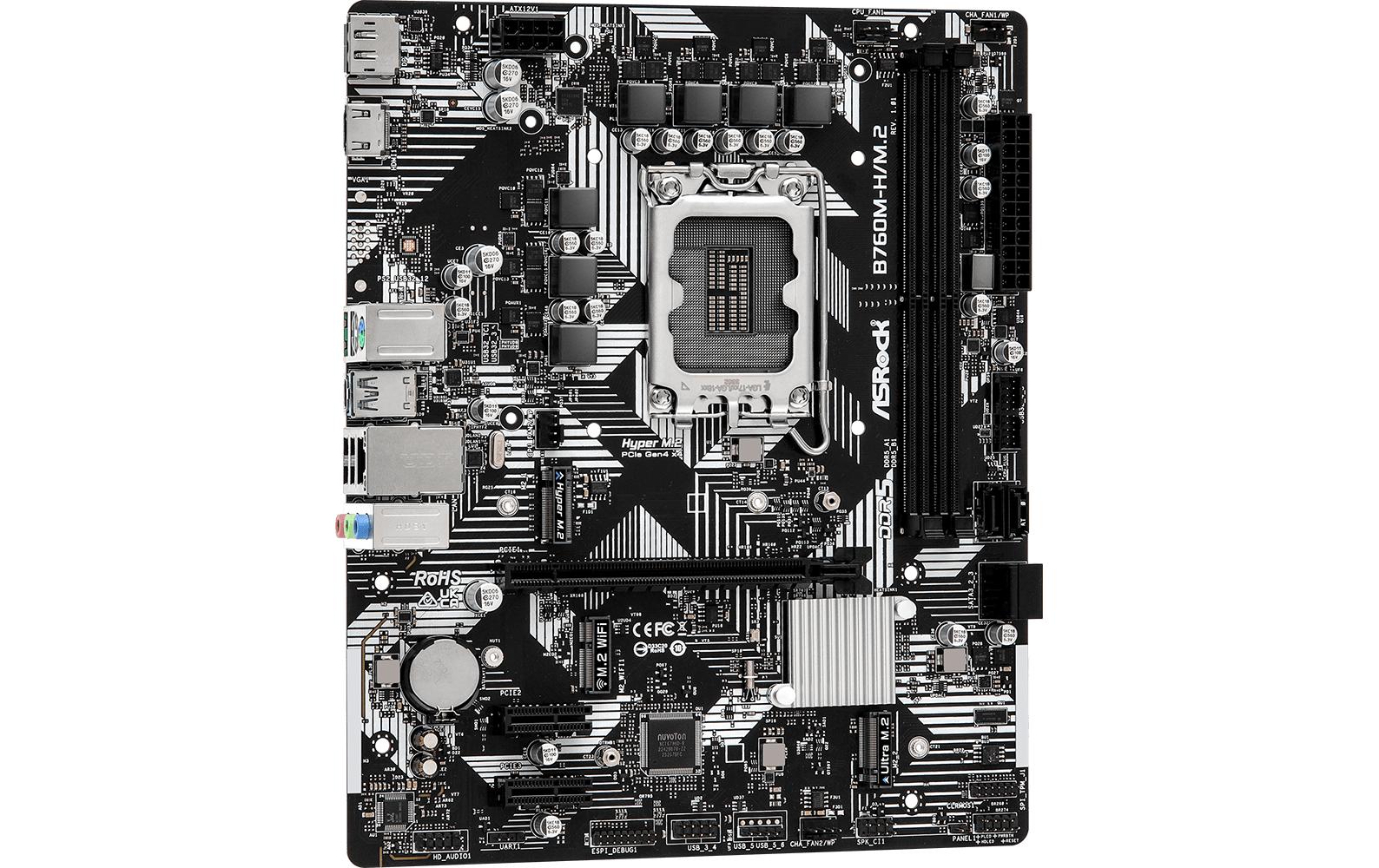 2044752_2 - Mediatech ASRock B760M-HDV/M.2, mATX, LGA1851 Intel B760, LGA1851, 2x DDR5, PCIe 4.0