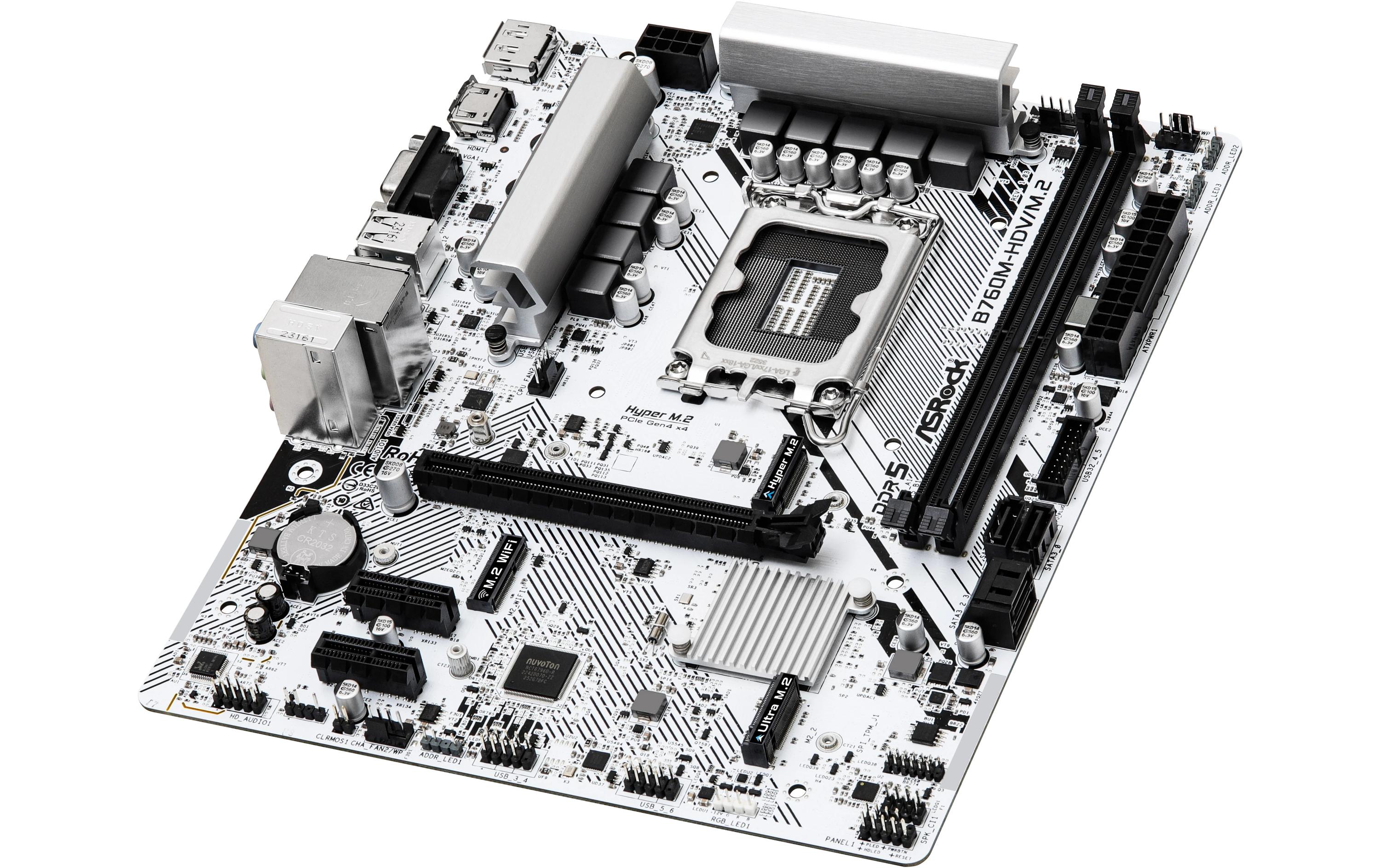2044752_5 - Mediatech ASRock B760M-HDV/M.2, mATX, LGA1851 Intel B760, LGA1851, 2x DDR5, PCIe 4.0