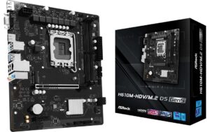 ASRock H610M-HDV/M.2 D5 G5, mATX, LGA1700 Intel H610, LGA1700, 2x DDR5, PCIe 5.0