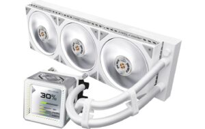 ASRock Steel Legend 360 LCD Liquid CPU Cooler, 3.4 LCD, 3x120mm ARGB