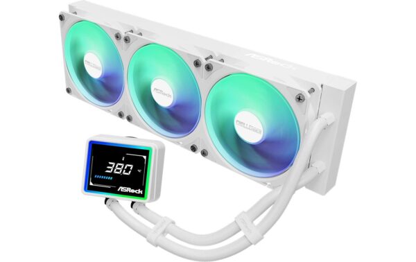 2044896 - Mediatech ASRock Challenger White 360 Digital Liquid CPU Cooler, 3.4 Disp., 3x120mm ARGB kaufen Schweiz | Mediatech.ch