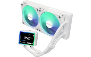 ASRock Challenger White 240 Digital Liquid CPU Cooler, 3.4 Disp., 2x120mm ARGB