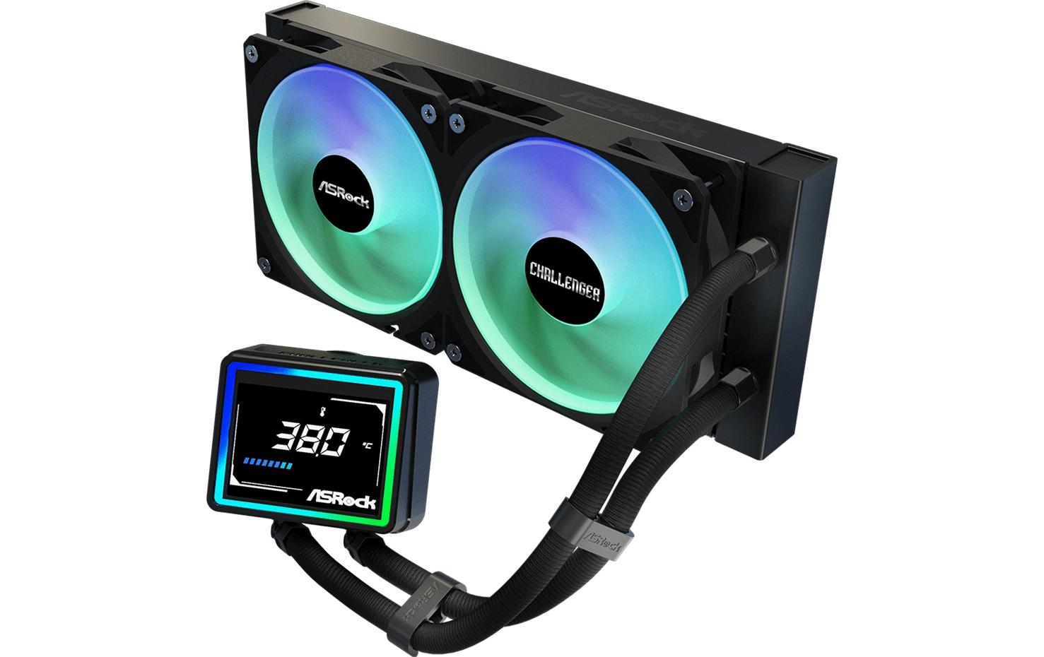 2044899 - Mediatech ASRock Challenger 240 Digital Liquid CPU Cooler, 3.4 Disp., 2x120mm ARGB kaufen Schweiz | Mediatech.ch