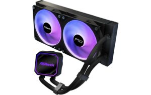 ASRock Pro 240 ARGB Liquid CPU Cooler, 2x120mm ARGB
