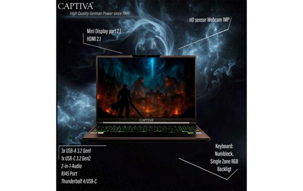 2046326_4 - Mediatech Captiva Highend Gaming I98-135CH RTX5070 16 WQXGA, i7 14650HX, 32GB, 2 TB SSD, 5070