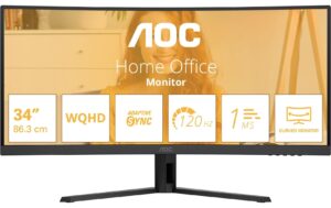 AOC Monitor CU34B3E VA Curved, 120 Hz, HDMI, DP