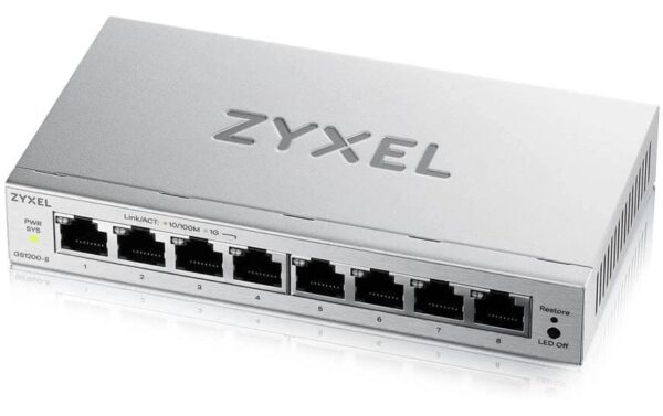 2051428 - Mediatech ZyXEL GS1200-8 IPTV v3 8 Port Switch 8x GbE, lüfterlos,web-managed