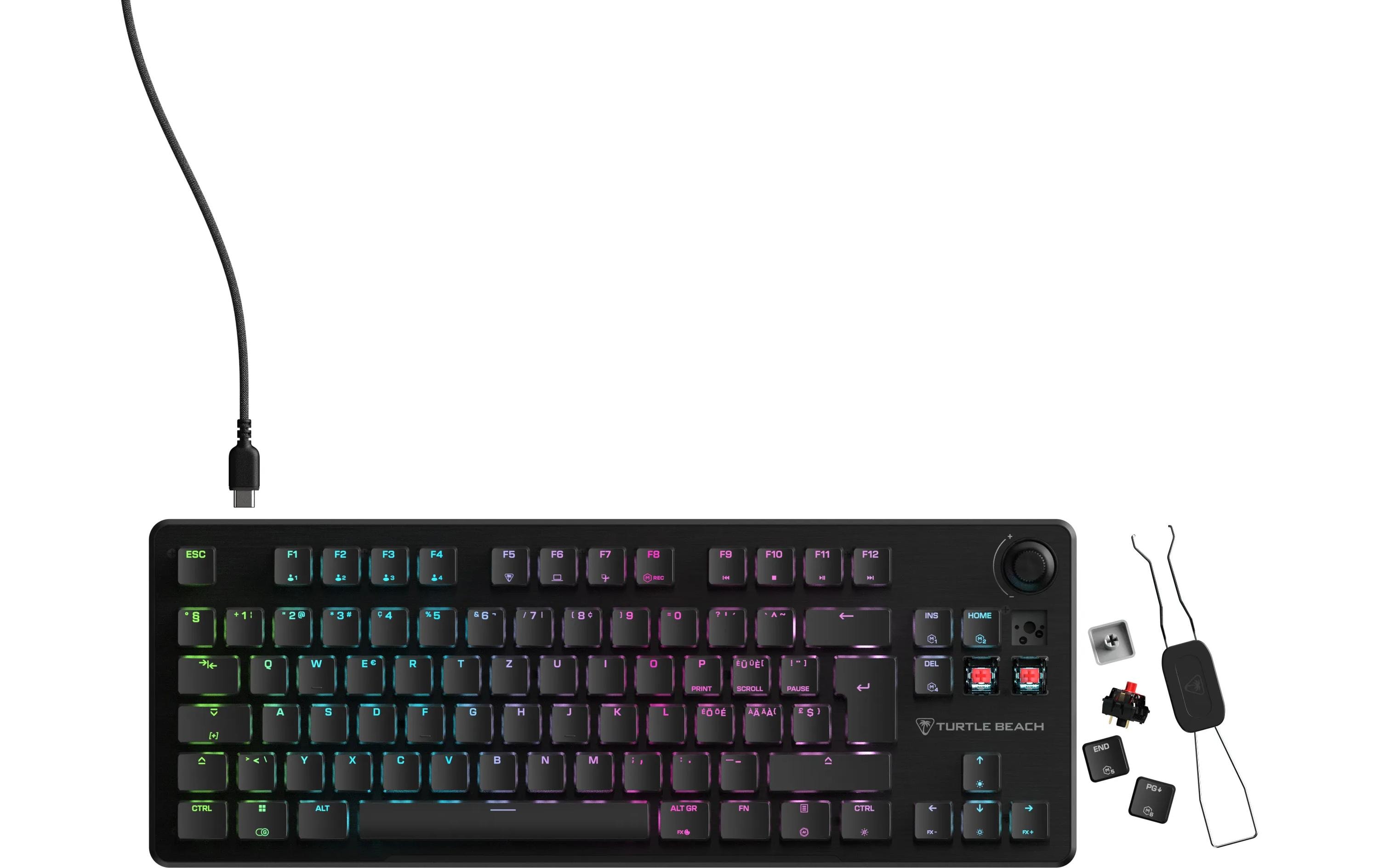 2052199_2 - Mediatech Turtle Beach Vulcan II TKL RGB CH, Gaming, Mech, Linear Switch, Black