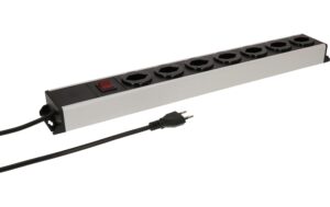 Steckdosenleiste Power Line 7x Typ 13 grau/schwarz Schalter 1.5m