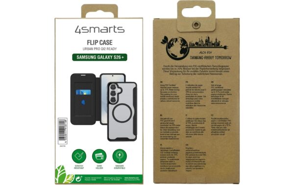 2054341_3 - Mediatech 4smarts Urban Pro Flipcase, Schwarz Galaxy S26+