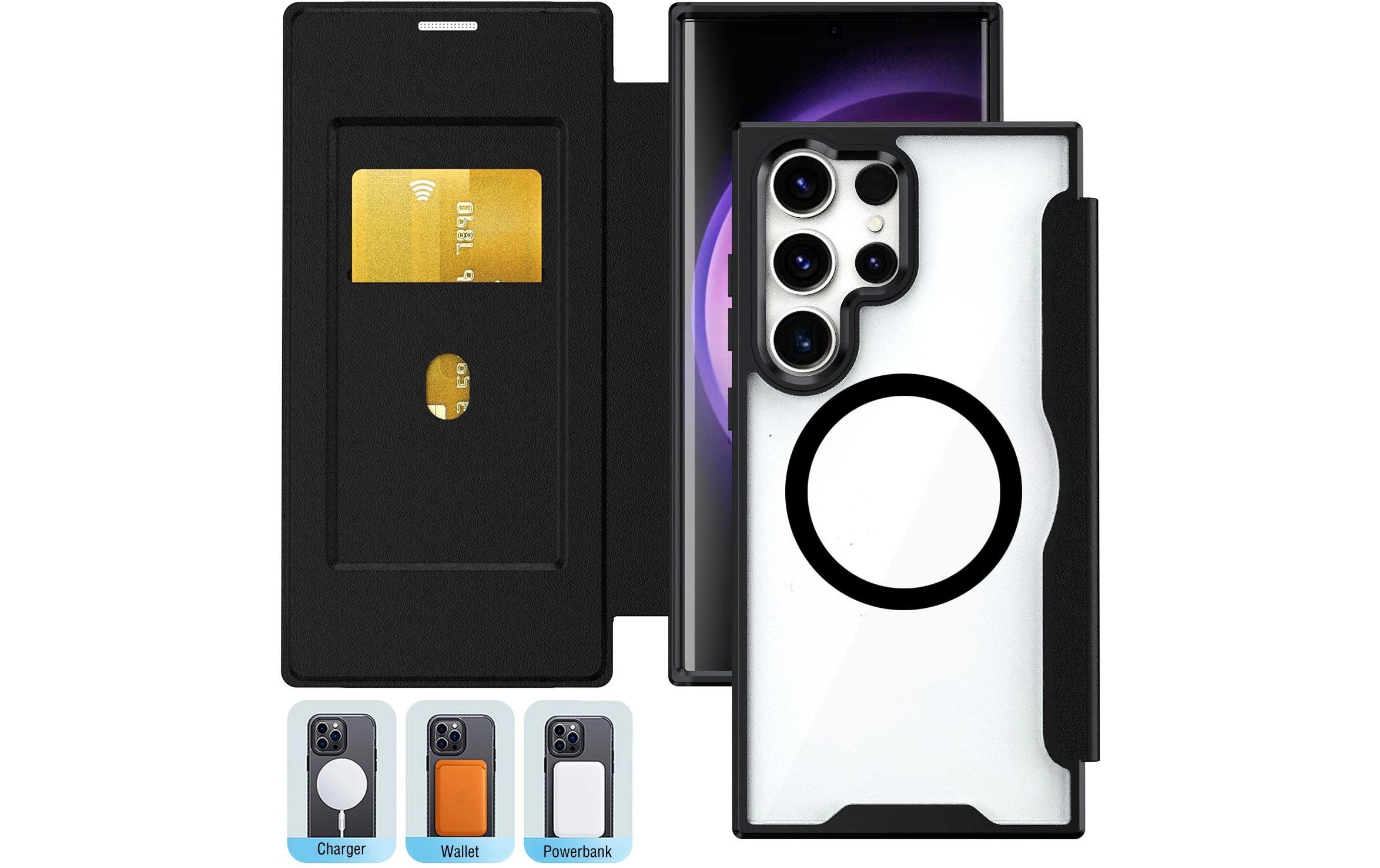 2054342_6 - Mediatech 4smarts Urban Pro Flipcase, Schwarz Galaxy S26 Ultra