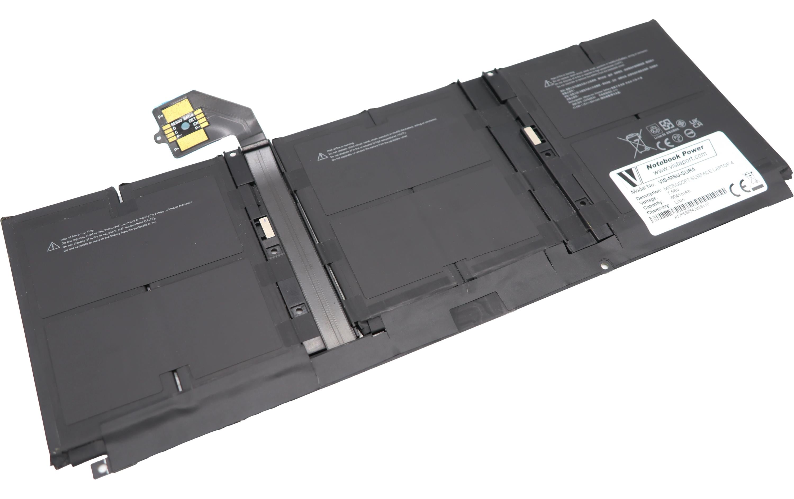 Vistaport Notebook Batteries für Microsoft 45.8Wh, 7.58V, 6041mAh