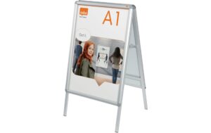 Nobo Kundenstopper Essence A1 Aluminium