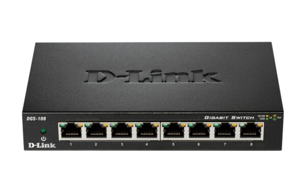206948 - Mediatech D-Link DGS-108/E: 8Port Switch, 1Gbps Eco Metalgehäuse, ext. NT, lüfterlos kaufen Schweiz | Mediatech.ch