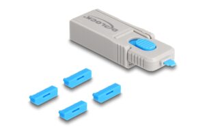 Delock DP Port Blocker Set, DP, 5 Stk Schutz von Ports, mit Verschlusswerkzeug