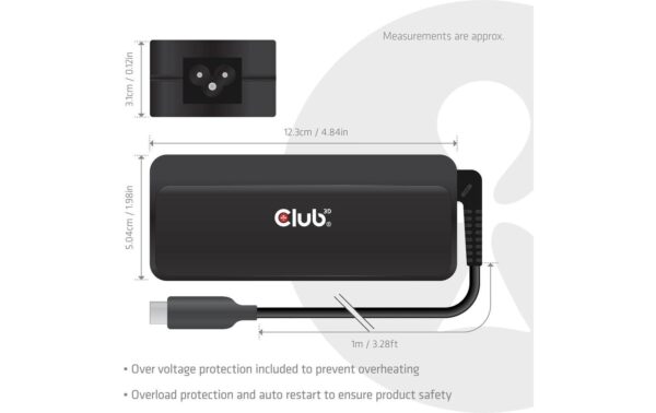 Club 3D Leptop-charger 140W schwarz