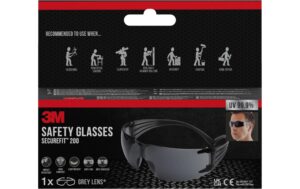 SecureFit Schutzbrille 200, graues Glas