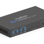 PureTools PT-SW-UH21DS-40G 2x1 HDMI 2.1 Dual Screen KVM Switch, 40Gbps