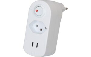 Abzweigstecker ADAPT 1x Typ 13 USB-C/C 20W ws drehbar Green+Fair