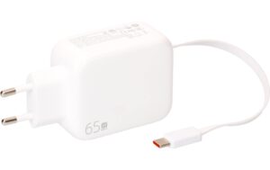 USB Schnellladeadapter GaN 1x USB-C Kabel 1x USB-C PD/QC 65W ws
