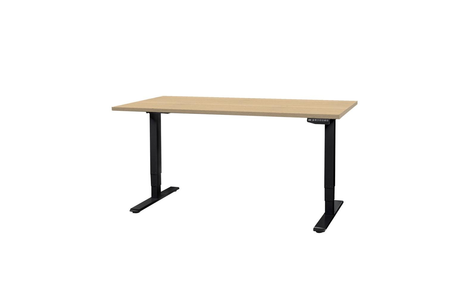 Contini Tisch höhenverstellbar Ahorn Tischplatte 1.6x 0.8 m, Gestell schwarz kaufen Schweiz | Mediatech.ch