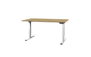 Contini Tisch höhenverstellbar Eiche Tischplatte 2.0x 0.9 m, Gestell weiss kaufen Schweiz | Mediatech.ch