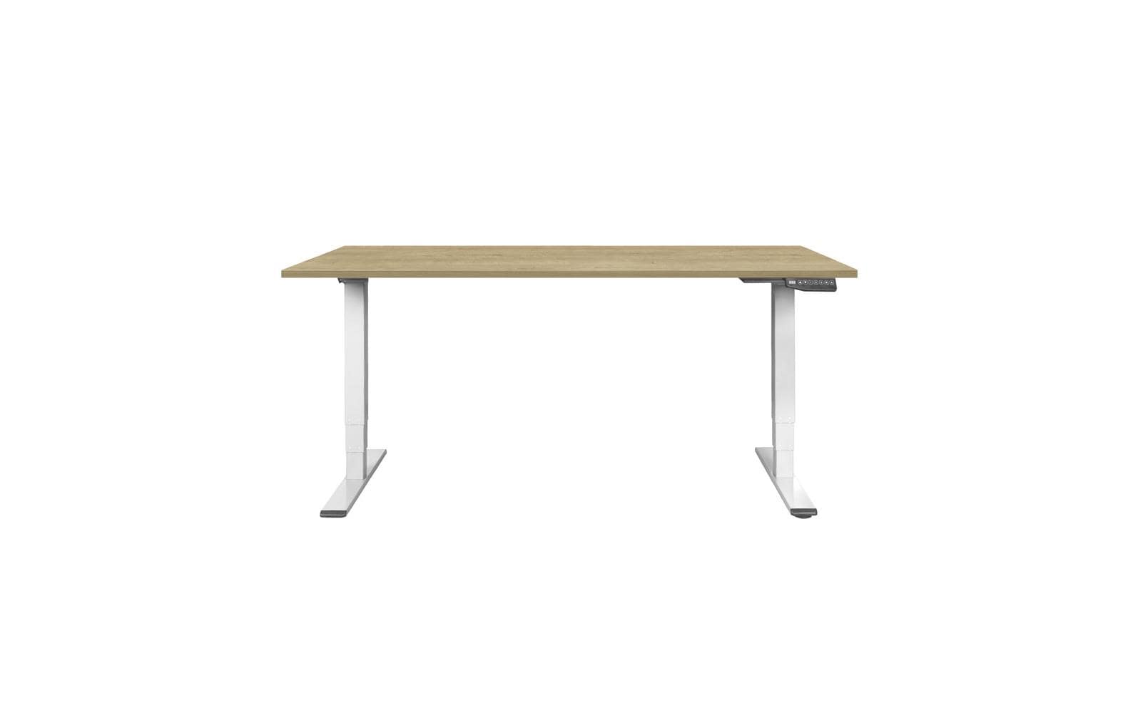 2087752_5 - Mediatech Contini Tisch höhenverstellbar Eiche Tischplatte 1.4x 0.8 m, Gestell weiss