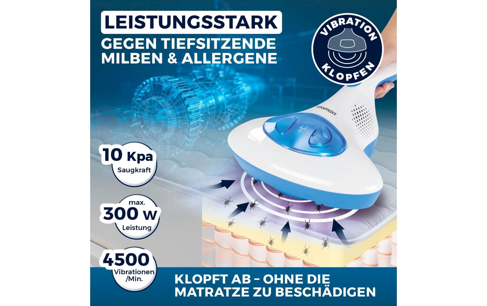 2091181_1 - Mediatech CLEANmaxx Matratzenreiniger mit UV-C-Licht Milben Handstaubsauger, 300W