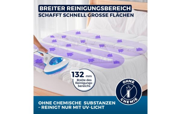 2091181_4 - Mediatech CLEANmaxx Matratzenreiniger mit UV-C-Licht Milben Handstaubsauger, 300W