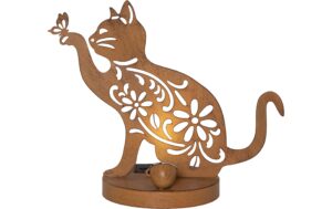Star Trading Solar Dekoration Oxicat Indoor, Outdoor, warmweiss, rost