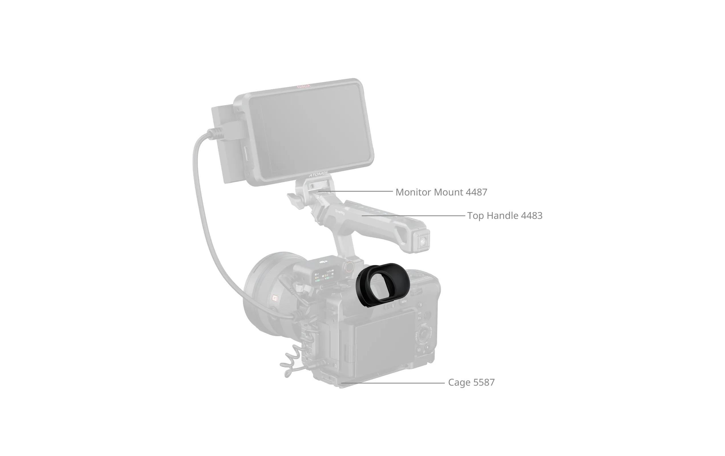2094335_1 - Mediatech SmallRig Horizontal-to-Vertical Camera Viewfinder Eyecup for Sony FX2