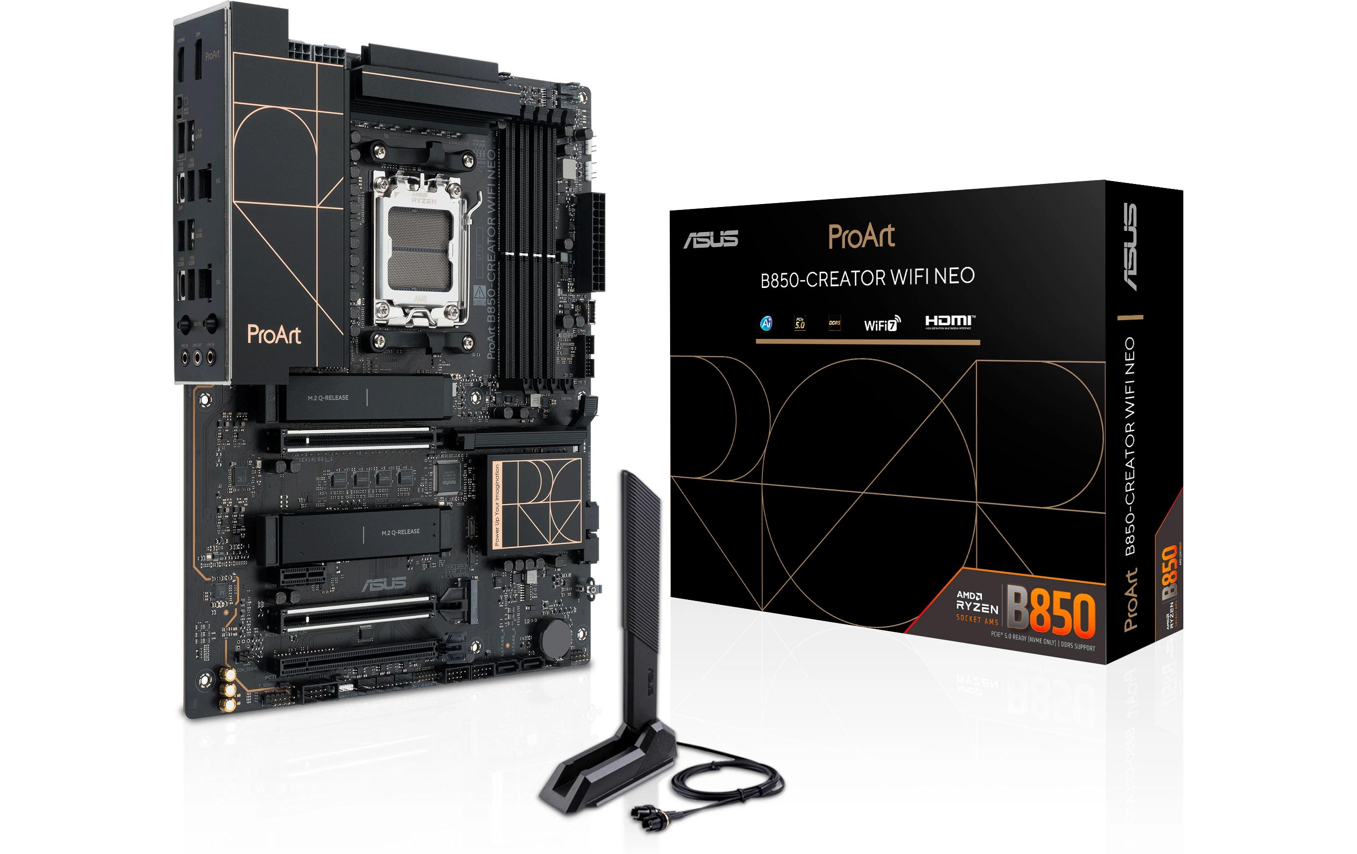 2096244 - Mediatech ASUS PROART B850-CREATOR WIFI NEO, ATX AM5, AMD B850,4x DDR5, PCIe 5.0, WiFi 7