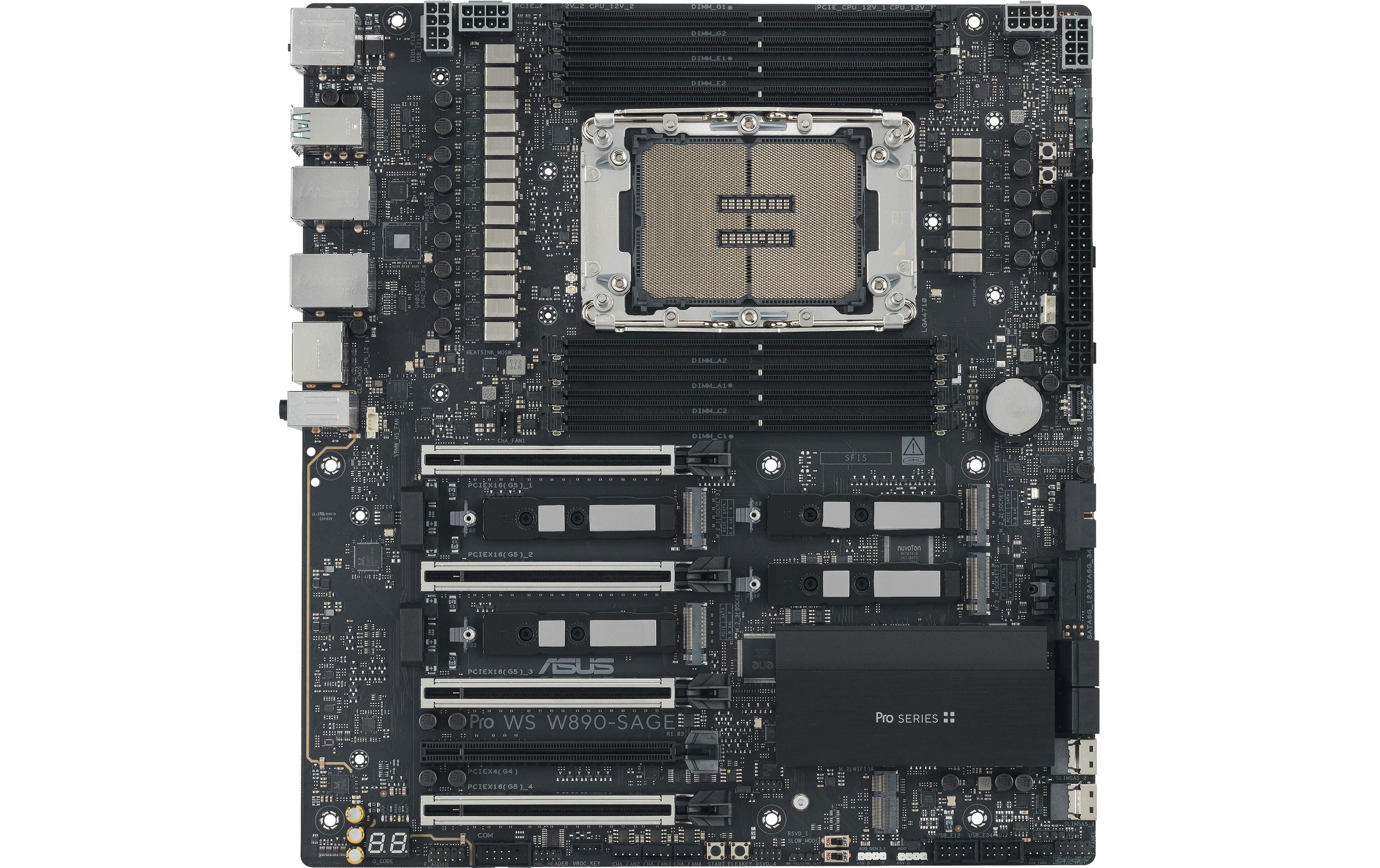 2096248_7 - Mediatech ASUS PRO WS W890-SAGE, EEB, LGA4710-2 Intel W890, 8x DDR5, 4x M.2, 4x PCIe 5.0