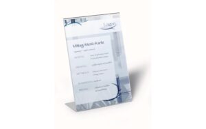 Durable Präsentationsständer A4,transparent glasklaren Acryl, selbstklebende Gummifüsse