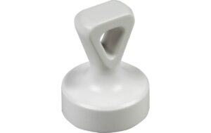 Berec Griffmagnet mit Öse, weiss, 2-er Set Kunststoff, Ø 17 mm, Neodym