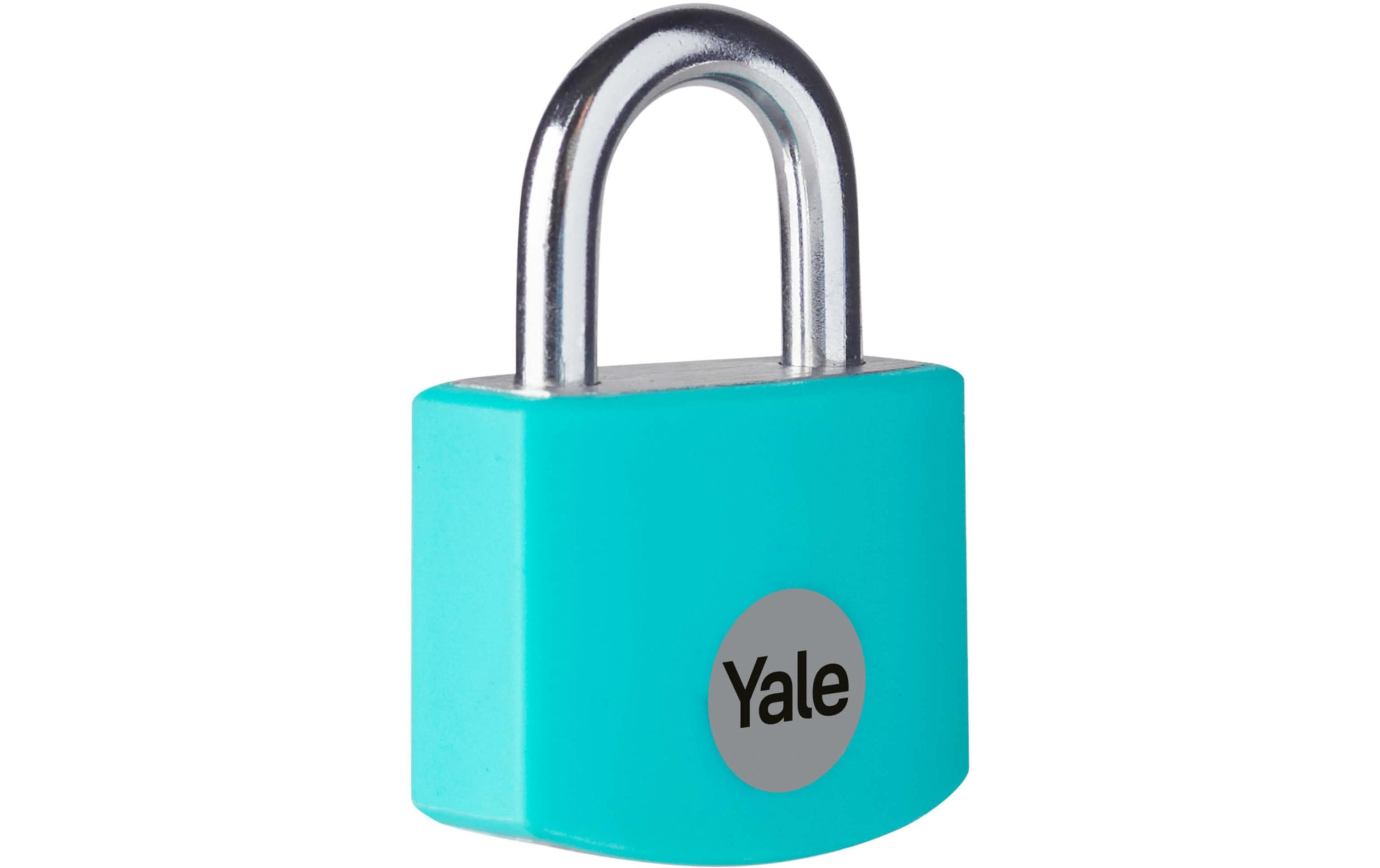 Yale Vorhängeschloss Aluminium YE3B türkis 25/12 kaufen | Mediatech.ch