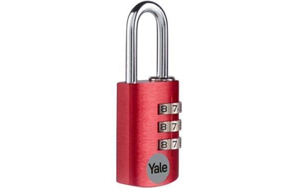 2098972 - Mediatech Yale Zahlenschloss Aluminium YE3CB rot 20/21 kaufen | Mediatech.ch