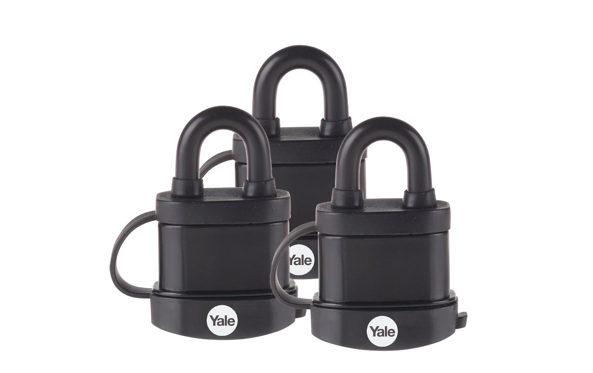 Yale Vorhängeschloss Lamellenstahl Wetterfest Y220B 3er Set 51/18 kaufen | Mediatech.ch