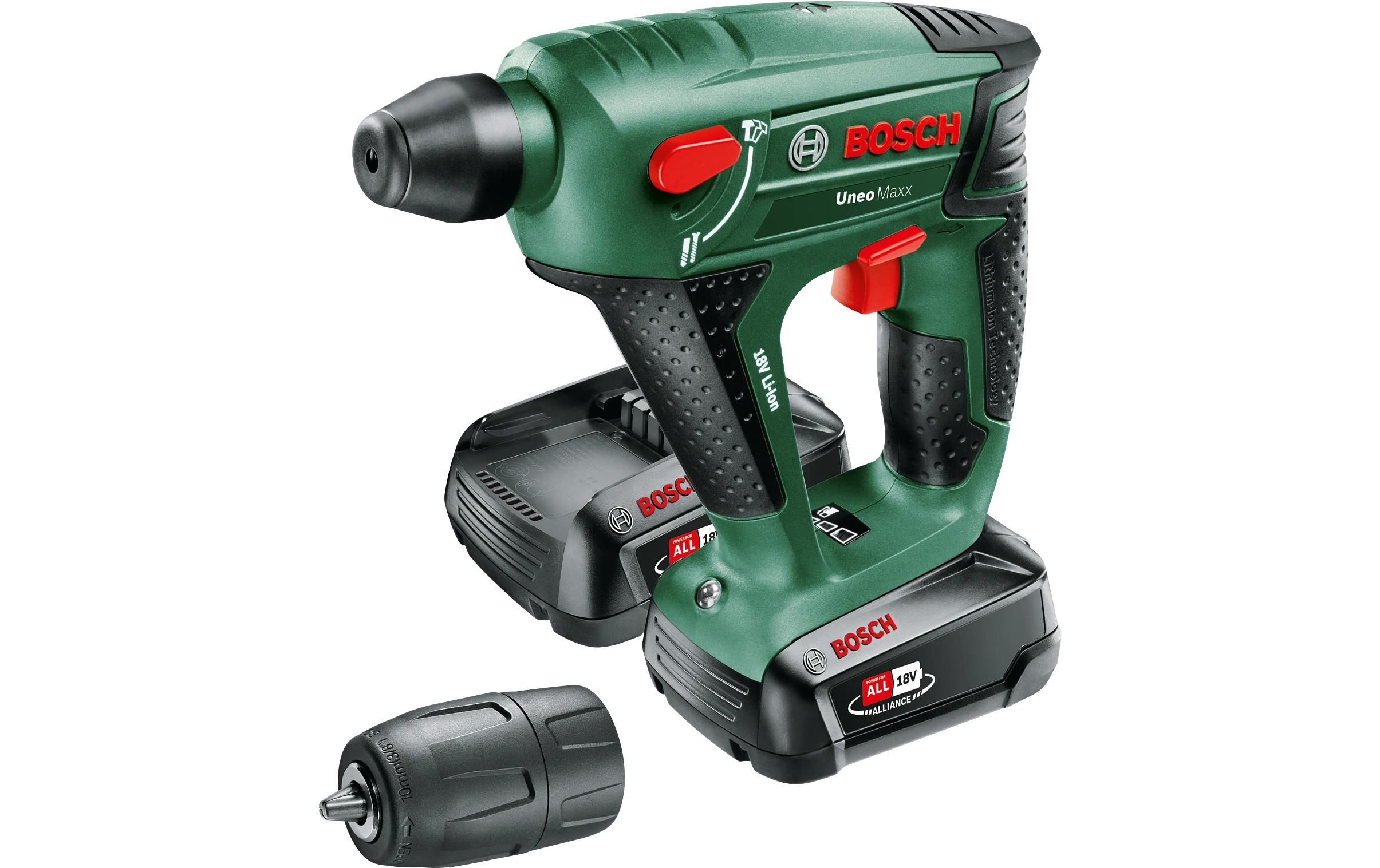 Bosch Akku-Bohrhammer UNEO Maxx 2x Akku PBA 18V 2Ah, Koffer kaufen | Mediatech.ch