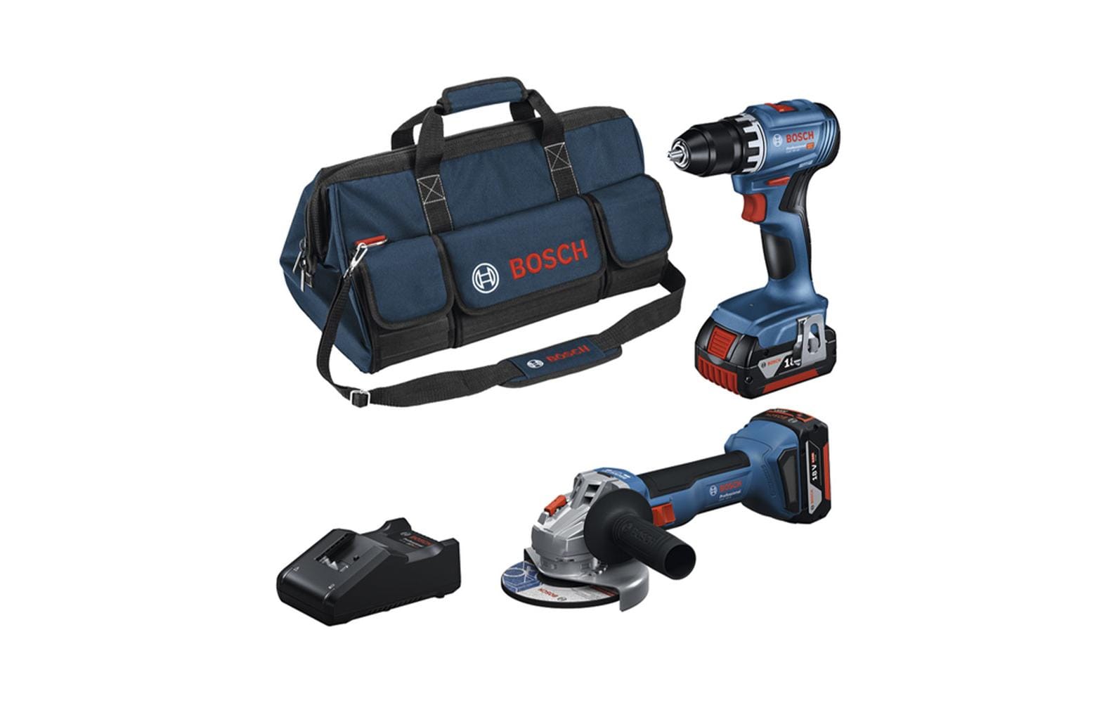 Bosch Professional 2x 18V Set GSR + GWS + 2x Akku Werkzeugtasche kaufen | Mediatech.ch