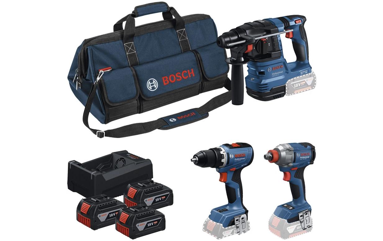 Bosch Professional 18V Set GSR + GDX + GBH + 3x5Ah GAL 12V/18V-80 kaufen | Mediatech.ch