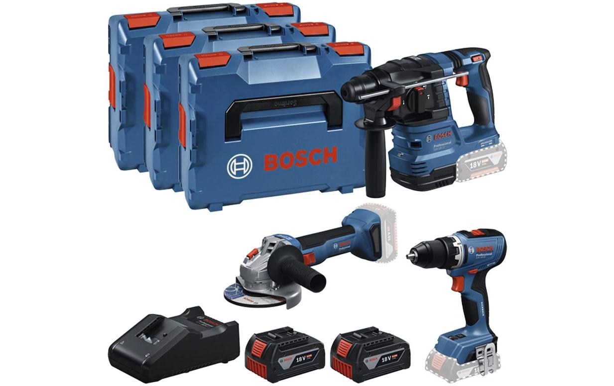 Bosch Professional 18V Set GSR + GBH + GWS + 2x GBA 5Ah GAL 18V-40 kaufen | Mediatech.ch