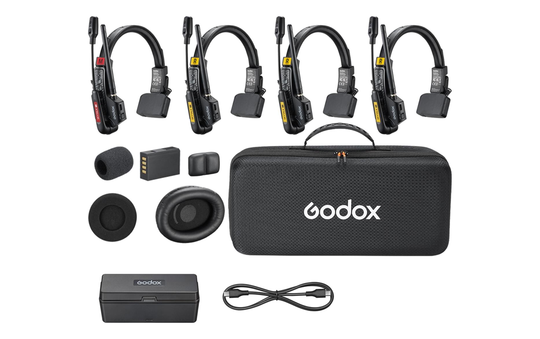 2104358 - Mediatech Godox Skytalk Air 4S, 2.4Hz Wireless Intercom Headset System(4 Users)