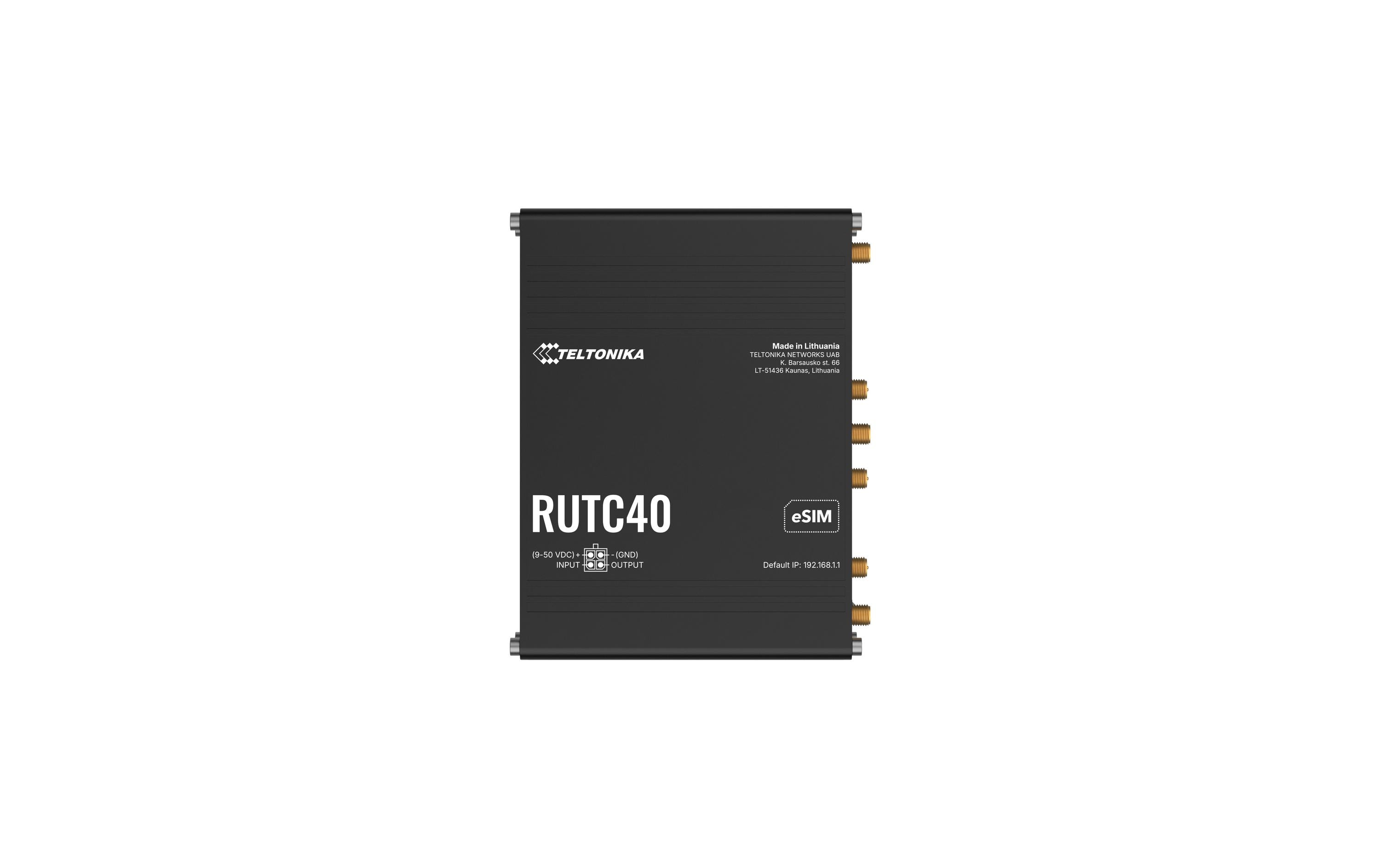 2106095_2 - Mediatech Teltonika RUTC40 LTE Industrierouter WiFi-6 Cat.4 LTE, Global, 5x GE LAN, 2xSIM, 1xeSIM