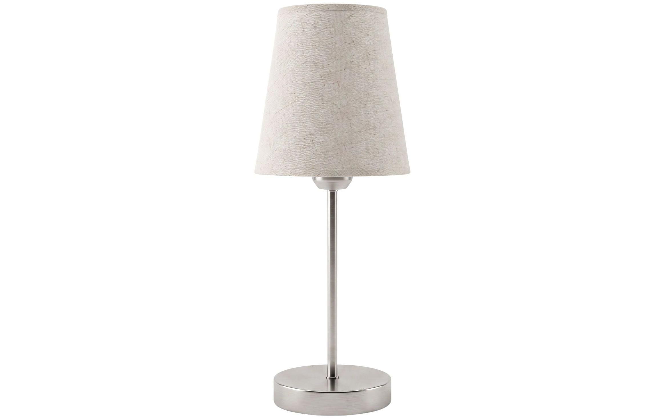 cocon Beistelltischlampe, rund, nickel/linen 3-fach dimmbar, ohne E27, max 20W kaufen Schweiz | Mediatech.ch